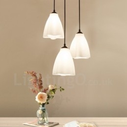 Lampada a sospensione classica in metallo con LED integrato a 3 luci 65 x 90 cm