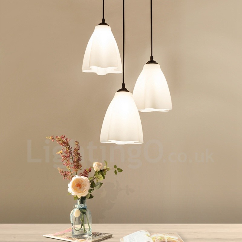 Lampada a sospensione classica in metallo con LED integrato a 3 luci 65 x 90 cm