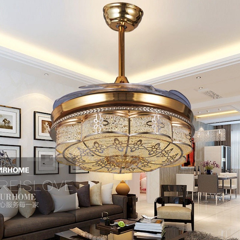 Ventilatore da soffitto moderno contemporaneo invisibile 109 mm con telecomando