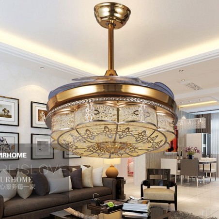 Ventilatore da soffitto moderno contemporaneo invisibile 109 mm con telecomando