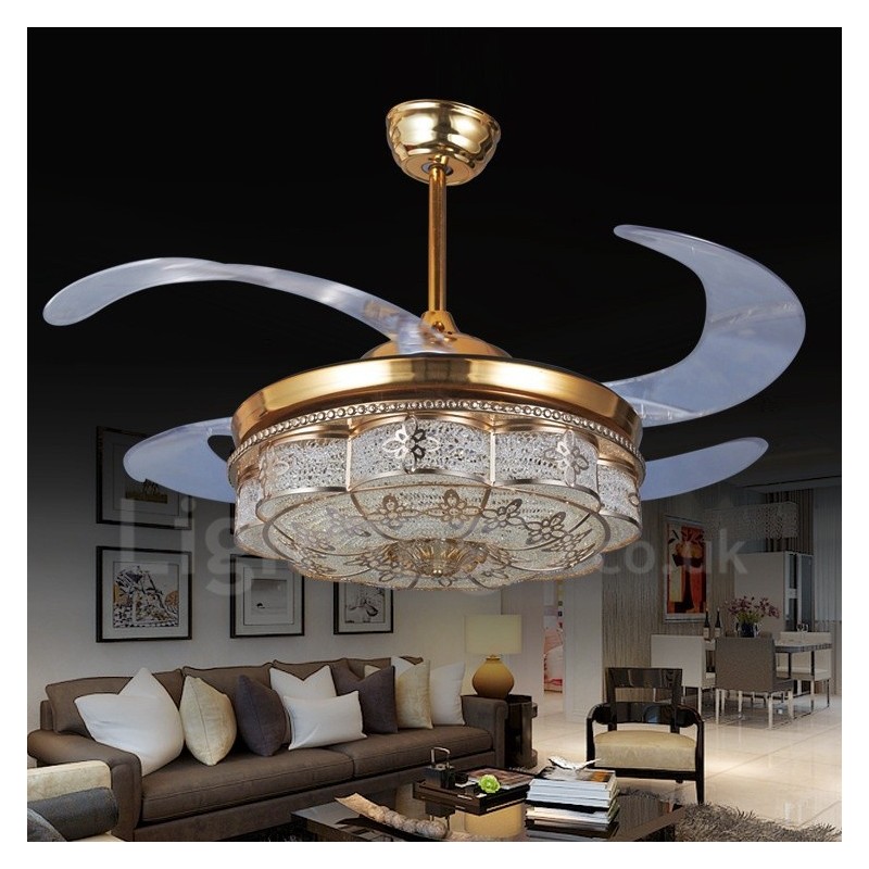 Ventilatore da soffitto moderno contemporaneo invisibile 109 mm con telecomando
