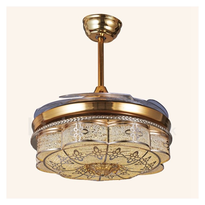 Ventilatore da soffitto moderno contemporaneo invisibile 109 mm con telecomando