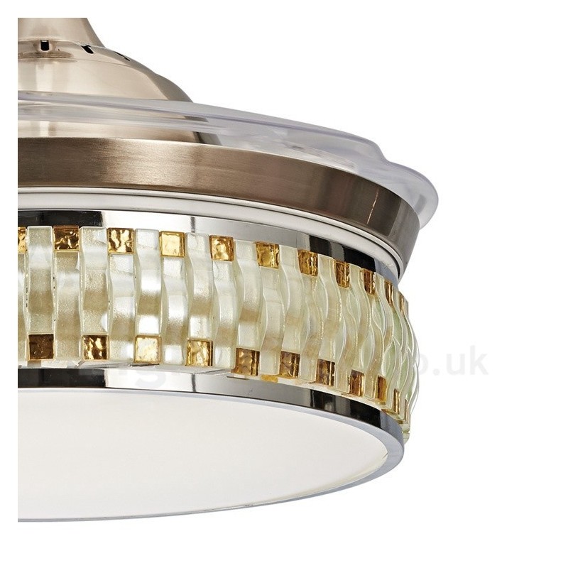 Ventilatore da soffitto moderno e contemporaneo invisibile 112 mm con telecomando