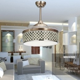 Ventilatore da soffitto moderno invisibile 114 mm con telecomando
