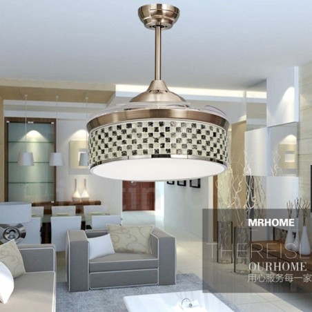 Ventilatore da soffitto moderno invisibile 114 mm con telecomando