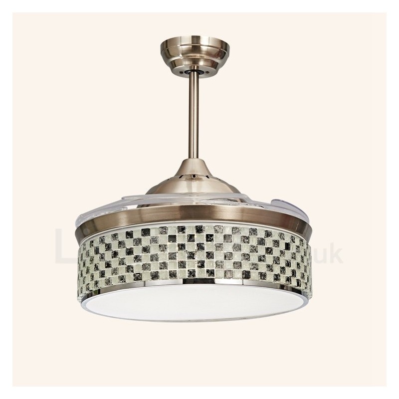 Ventilatore da soffitto moderno invisibile 114 mm con telecomando