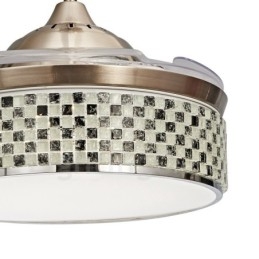 Ventilatore da soffitto moderno invisibile 114 mm con telecomando
