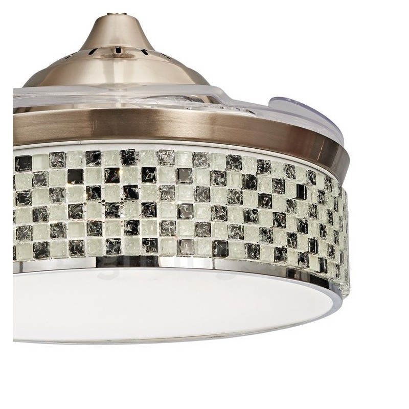 Ventilatore da soffitto moderno invisibile 114 mm con telecomando