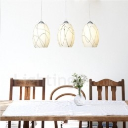 Lampada a sospensione moderna a 3 luci con LED integrato in metallo