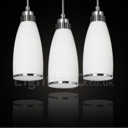 Lampada a sospensione moderna contemporanea in metallo con LED integrato a 3 luci