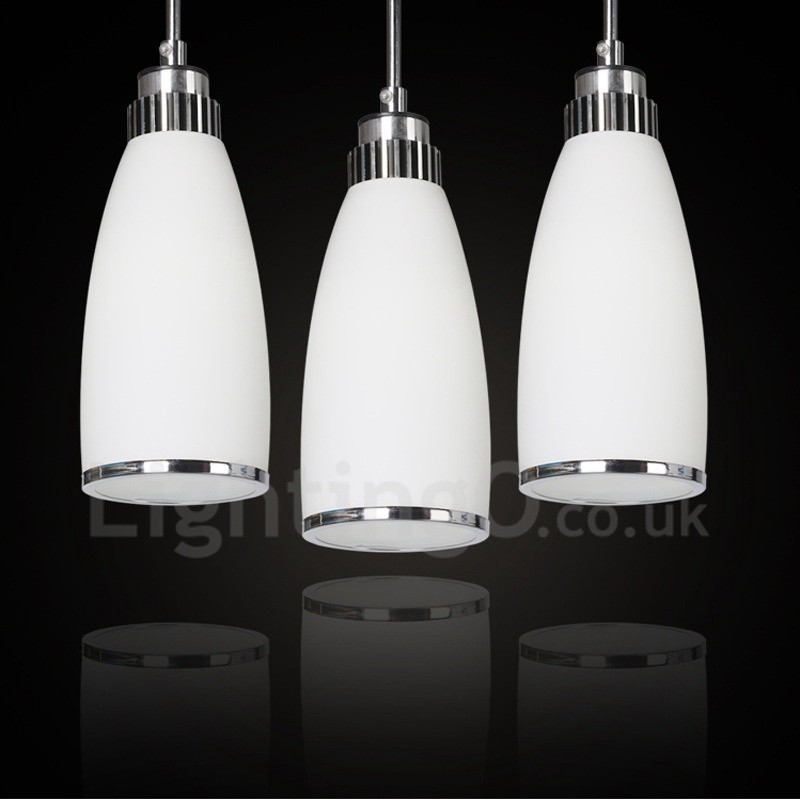 Lampada a sospensione moderna contemporanea in metallo con LED integrato a 3 luci