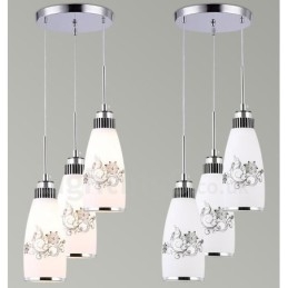 Lampada a sospensione contemporanea in metallo con LED integrato a 3 luci