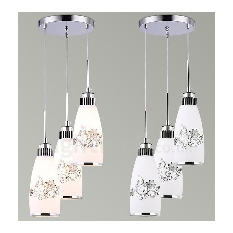 Lampada a sospensione contemporanea in metallo con LED integrato a 3 luci