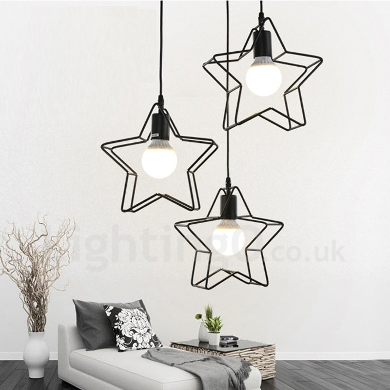 Lampada a sospensione moderna contemporanea a 3 luci 560 x 560 mm