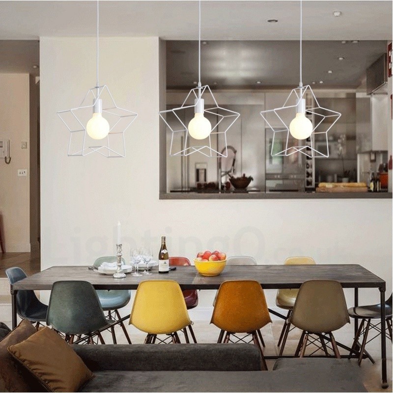 Lampada a sospensione moderna contemporanea a 3 luci 560 x 560 mm