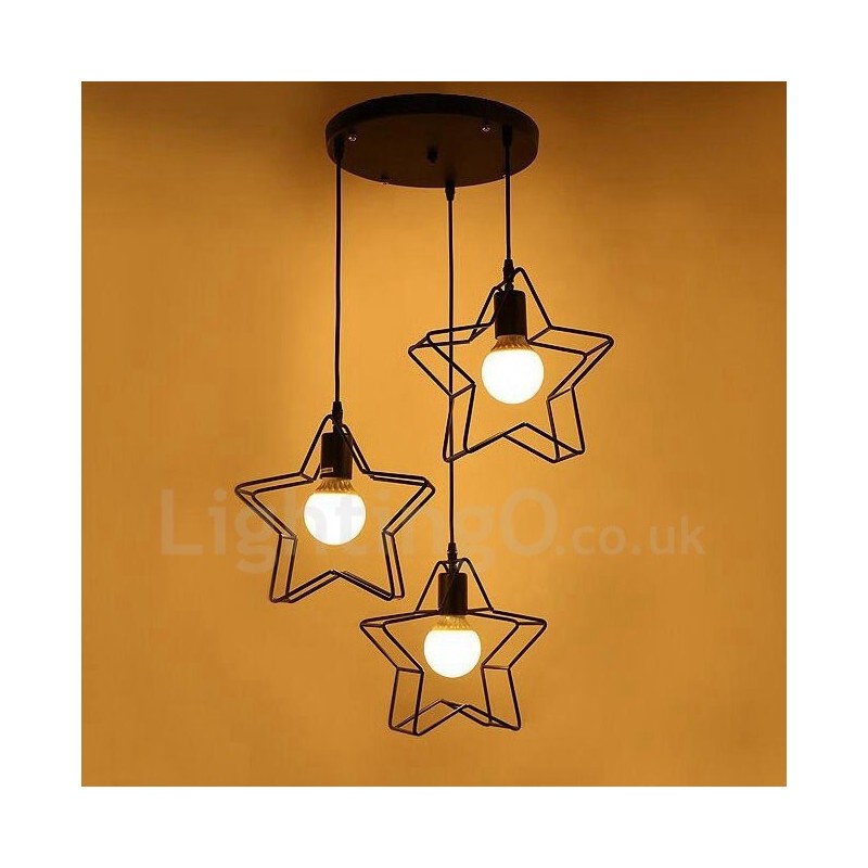 Lampada a sospensione moderna contemporanea a 3 luci 560 x 560 mm