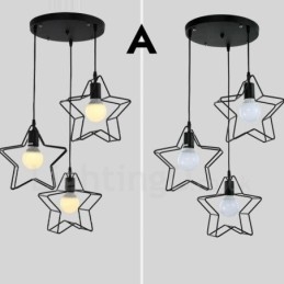 Lampada a sospensione moderna contemporanea a 3 luci 560 x 560 mm