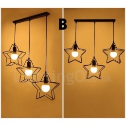 Lampada a sospensione moderna contemporanea a 3 luci 560 x 560 mm