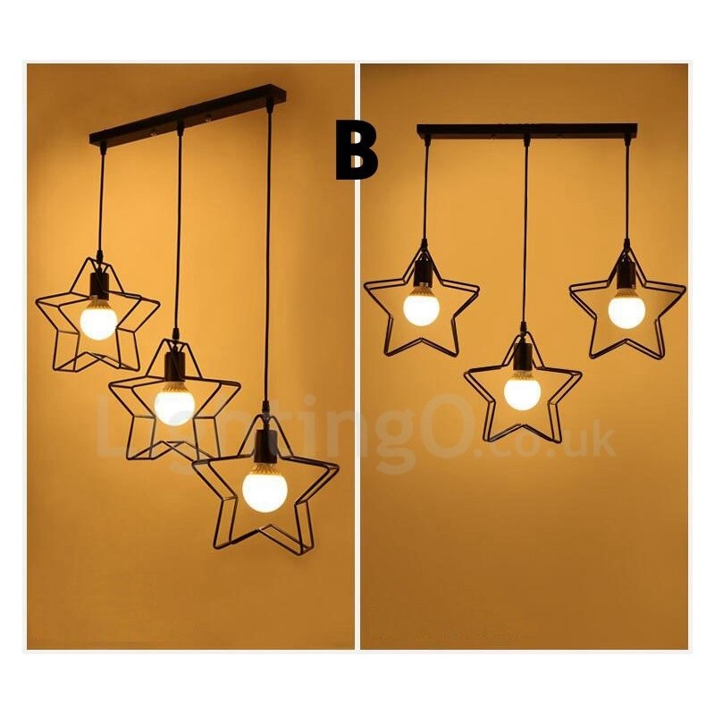 Lampada a sospensione moderna contemporanea a 3 luci 560 x 560 mm