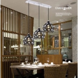 Lampada a sospensione Rustic Lodge a 3 luci LED integrato E27 20x20 cm