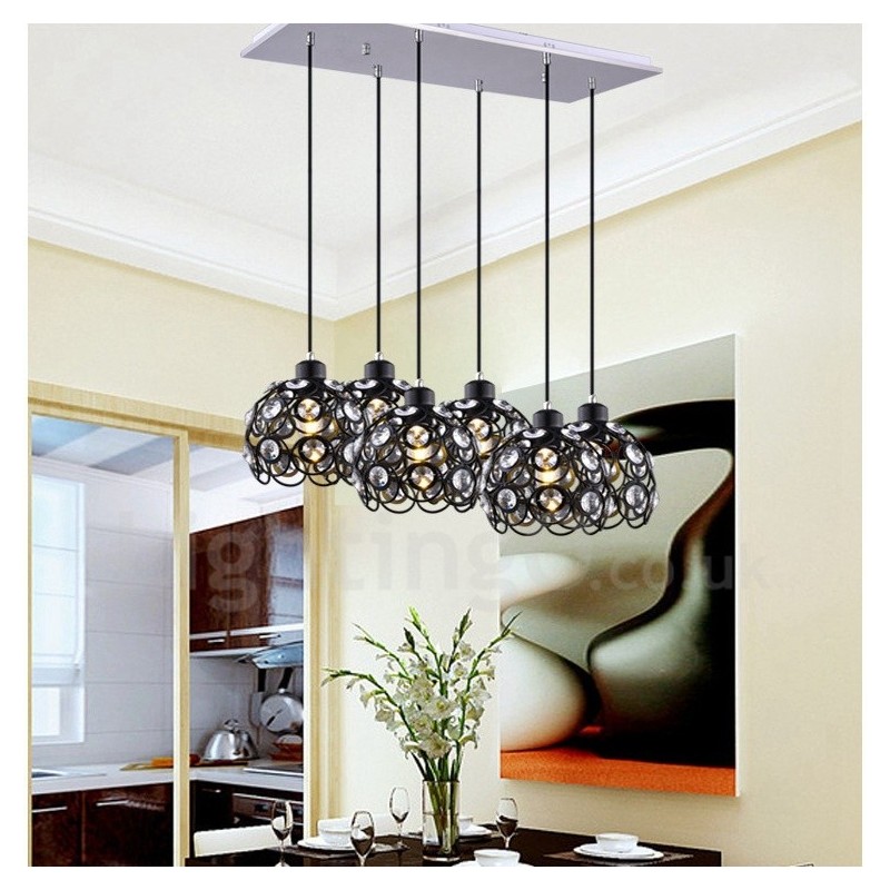 Lampada a sospensione Rustic Lodge a 6 luci LED integrato 20 x 20 cm E27