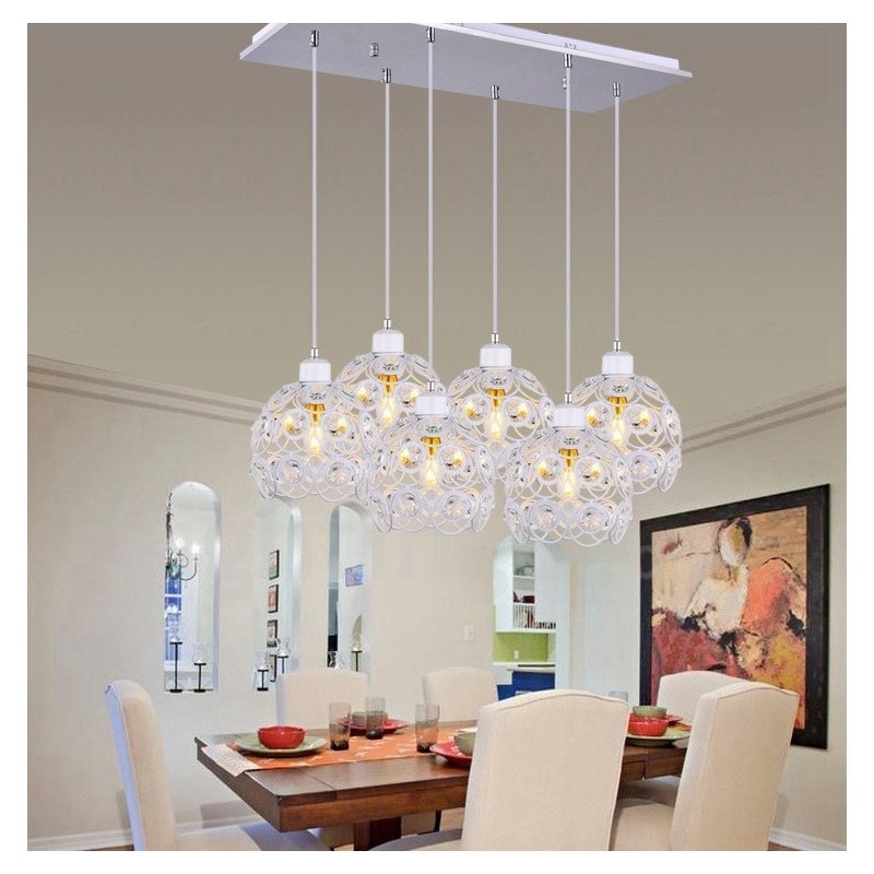 Lampada a sospensione Rustic Lodge a 6 luci LED integrato 20 x 20 cm E27