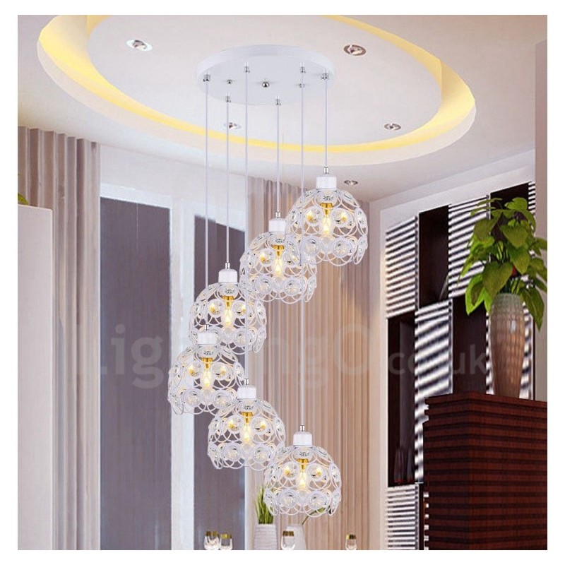 Lampada a sospensione rustica Rustic Lodge a 6 luci 20 x 20 cm