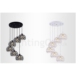 Lampada a sospensione rustica Rustic Lodge a 6 luci 20 x 20 cm