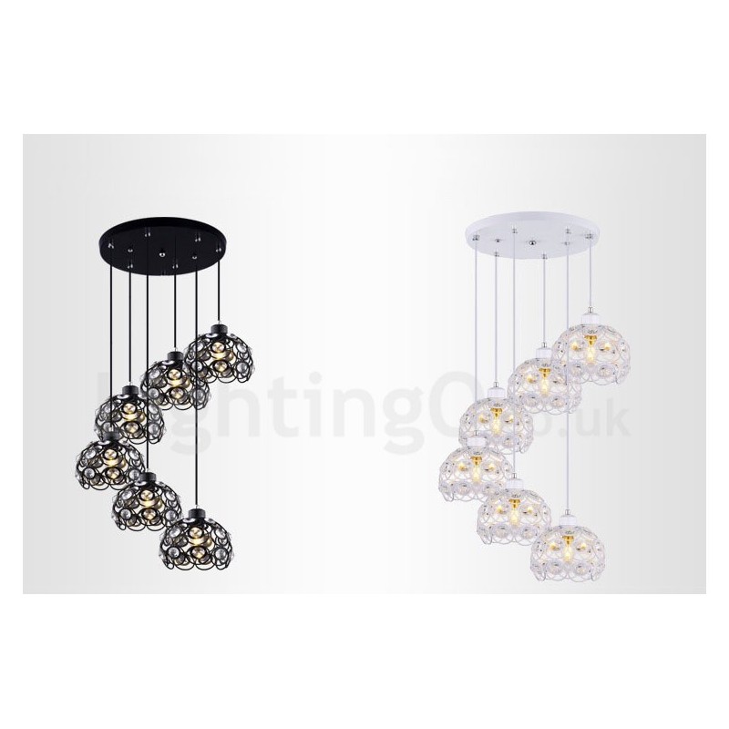 Lampada a sospensione rustica Rustic Lodge a 6 luci 20 x 20 cm