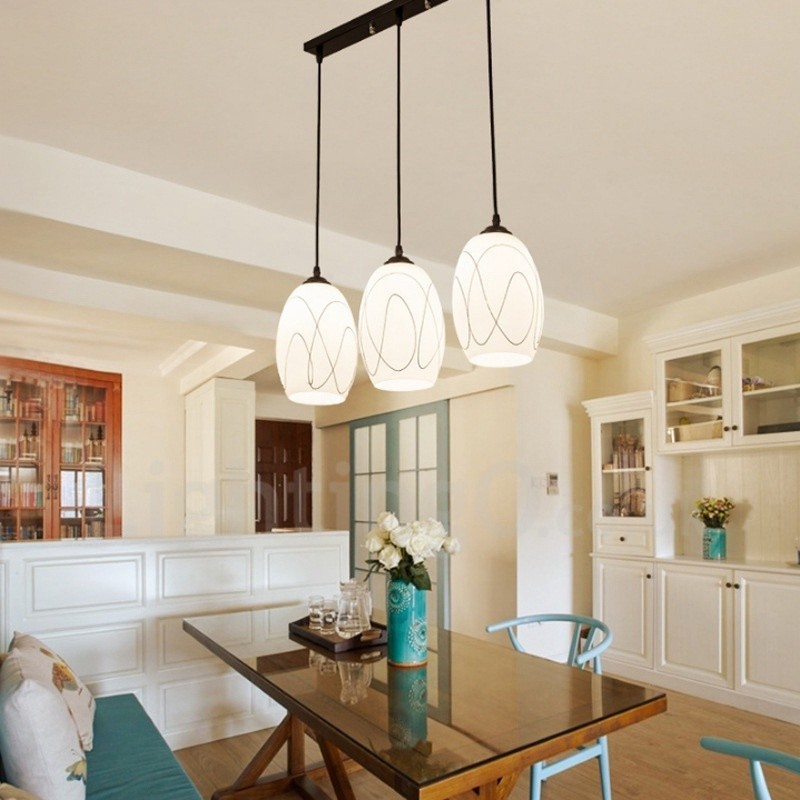 Lampada a sospensione rustica/lodge in metallo con LED integrato, 3 luci, 65 x 90 cm