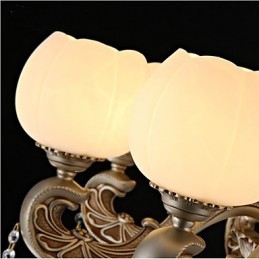 Lampadario a sospensione in cristallo stile europeo creativo coreano americano in lega di zinco