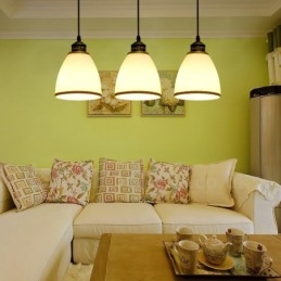 Lampada a sospensione Rustic Lodge in metallo a 3 luci con LED integrato