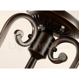 Lampada da soffitto Rustico/Lodge in metallo con LED integrato 55 x 43 cm