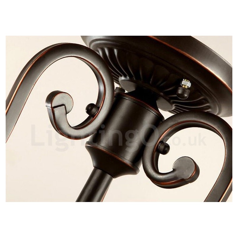 Lampada da soffitto Rustico/Lodge in metallo con LED integrato 55 x 43 cm
