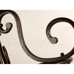 Lampada da soffitto Rustico/Lodge in metallo con LED integrato 55 x 43 cm
