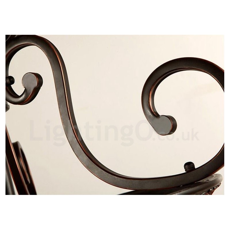 Lampada da soffitto Rustico/Lodge in metallo con LED integrato 55 x 43 cm