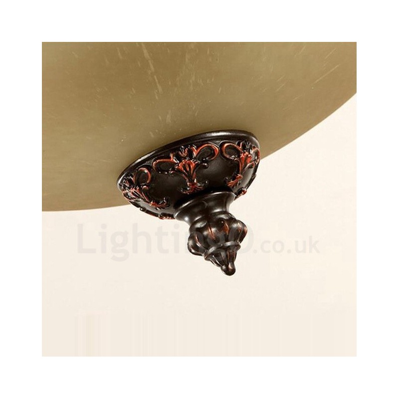 Lampada da soffitto Rustico/Lodge in metallo con LED integrato 55 x 43 cm