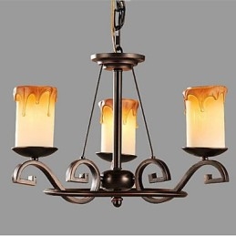 Lampadario antico in ferro stile candela