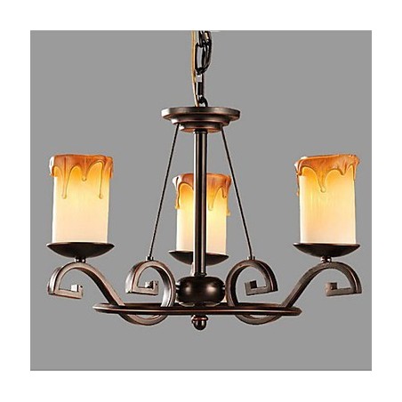 Lampadario antico in ferro stile candela