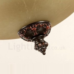 Lampada da soffitto rustica Lodge in metallo con LED integrato 35 x 20 cm