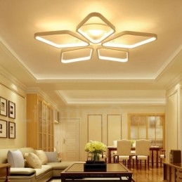 Lampada da soffitto moderna contemporanea a 5 luci LED integrato in metallo 53x9 cm