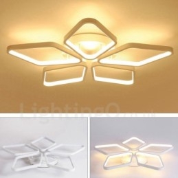 Lampada da soffitto moderna contemporanea a 5 luci LED integrato in metallo 53x9 cm