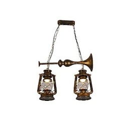 Lampadario a sospensione in metallo retrò rustico stile lodge vintage