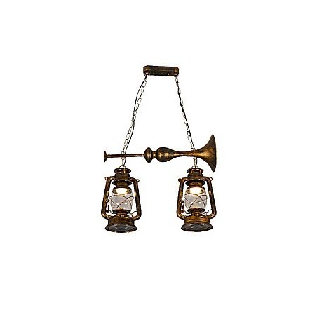 Lampadario a sospensione in metallo retrò rustico stile lodge vintage