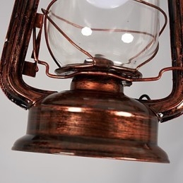 Lampadario a sospensione in metallo stile retrò rustico vintage con vetro, 3 lampadine E12/E14