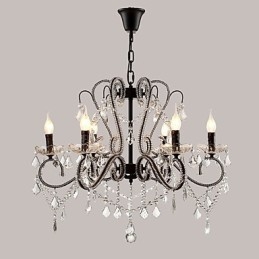 Lampadario in cristallo a 6 luci moderno classico rustico vintage retrò
