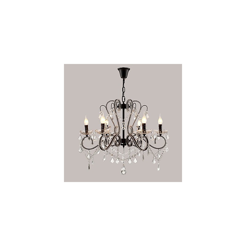 Lampadario in cristallo a 6 luci moderno classico rustico vintage retrò