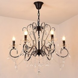 Lampadario in cristallo a 6 luci moderno classico rustico vintage retrò