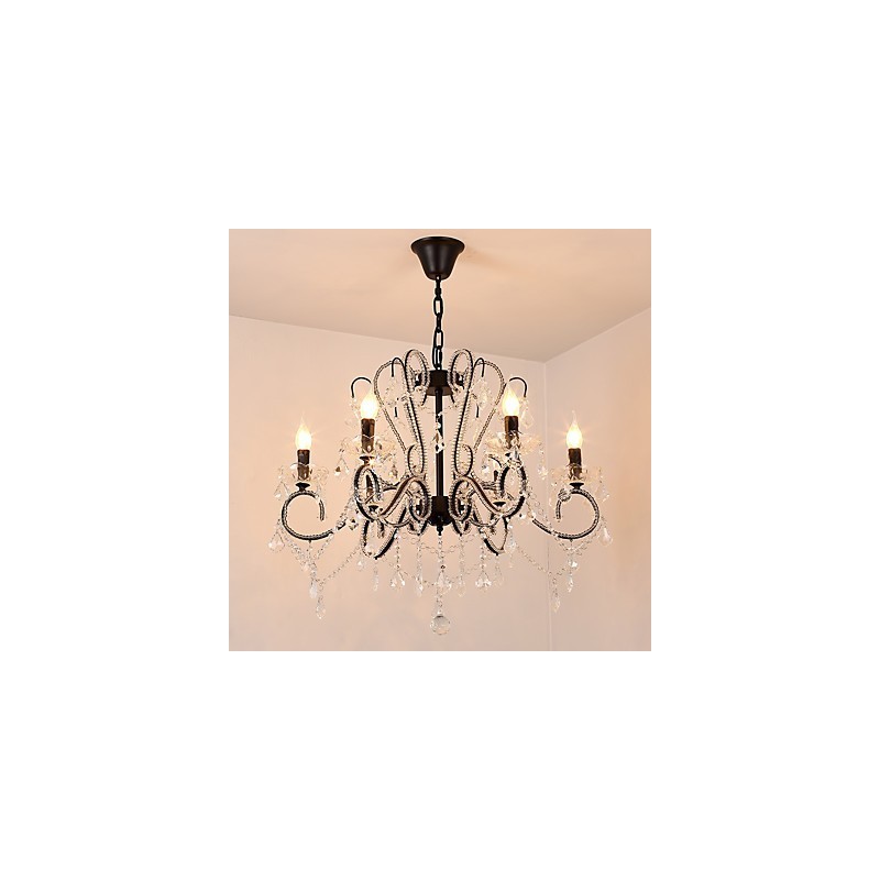 Lampadario in cristallo a 6 luci moderno classico rustico vintage retrò
