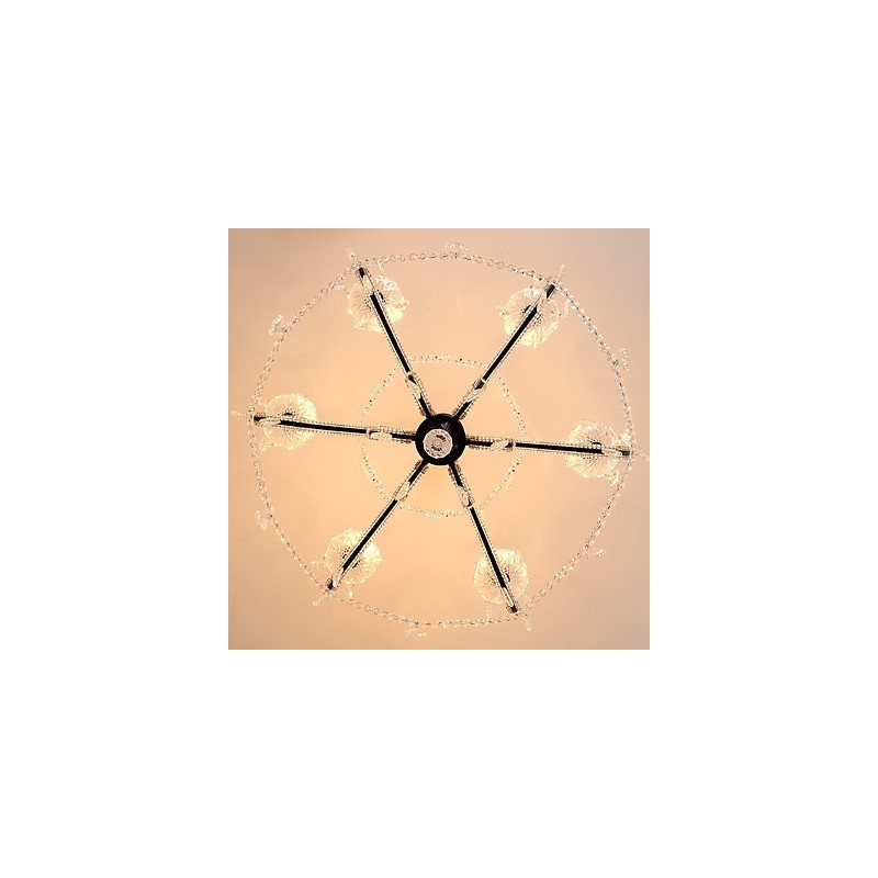 Lampadario in cristallo a 6 luci moderno classico rustico vintage retrò
